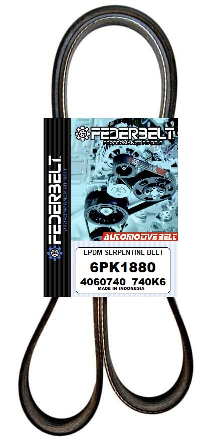 FEDERBELT EPDM Serpentine Belt 6PK1880