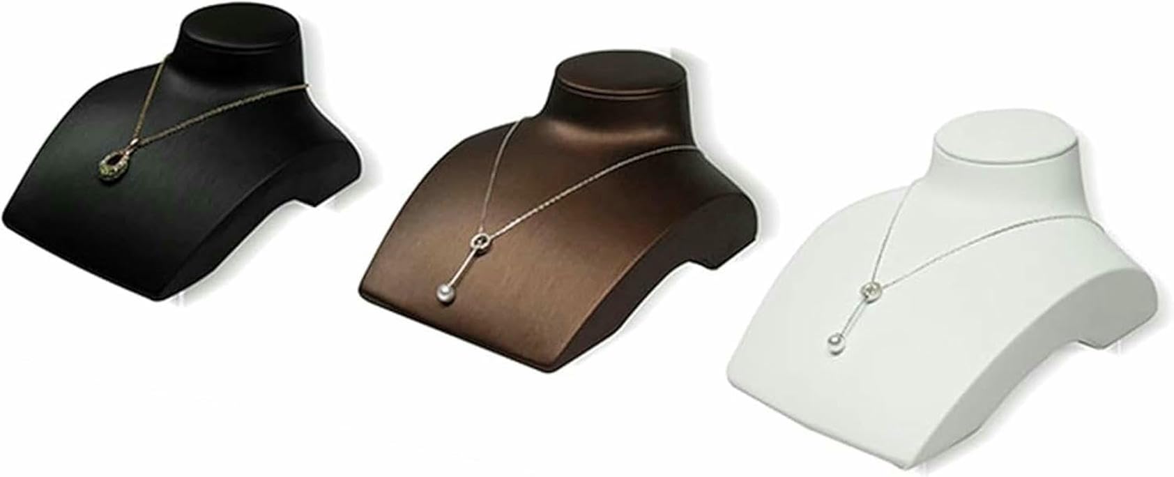 Expositor de Busto para Collares, Organizador de Joyas, de Piel sintética, para exhibir Collares y Joyas de Cadena (A)