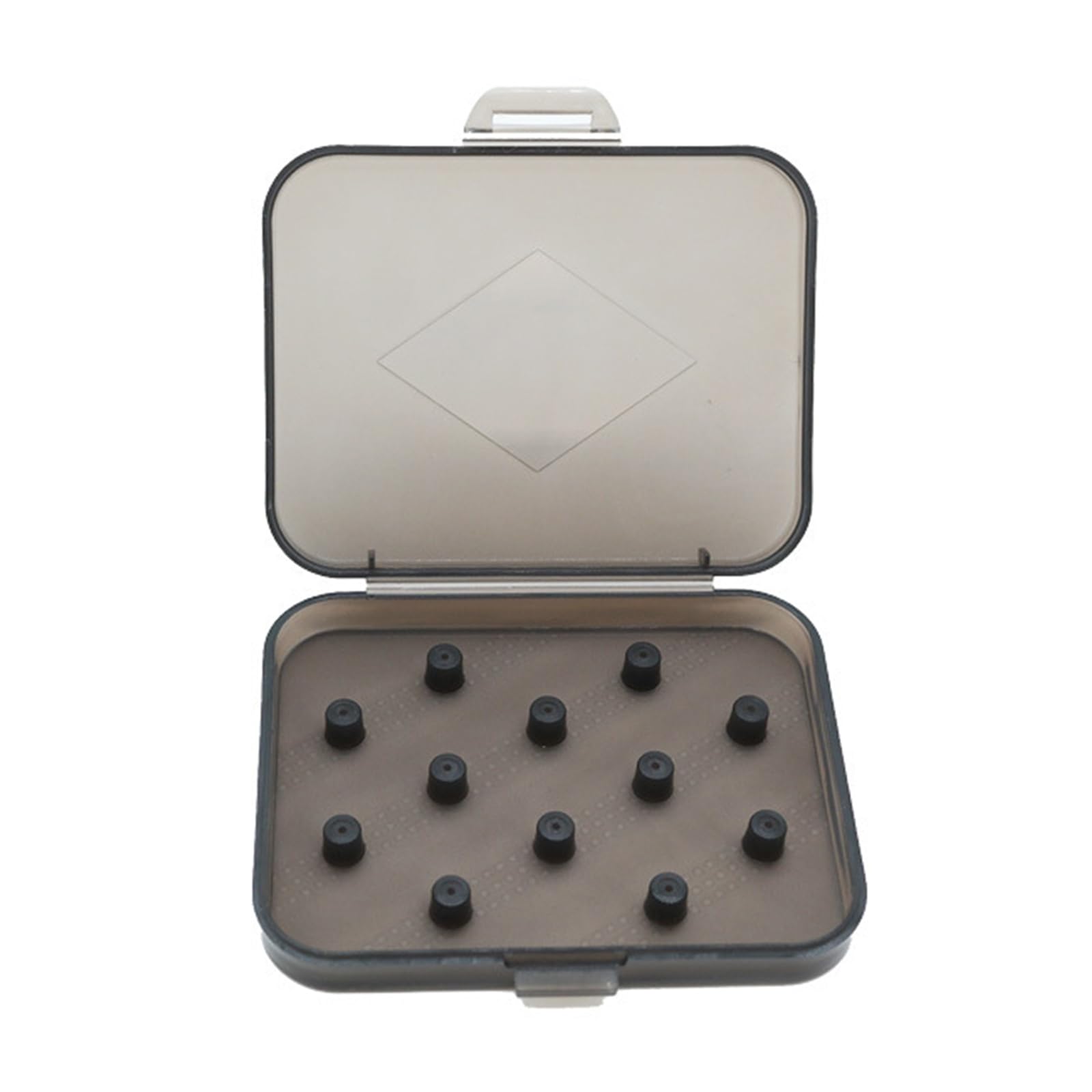 Yupeiukli Black Eartips Storage Case Clear Earbud Case, Durability Storage Box For 6Pair Eartips Protections, Small And Portable