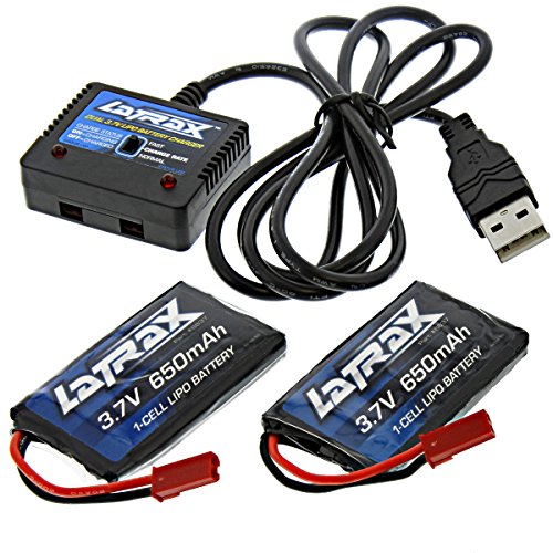 Traxxas LaTrax Alias Quadcopter 2 LiPo BATTERIES & CHARGER3.7v 650mAh USB 1S