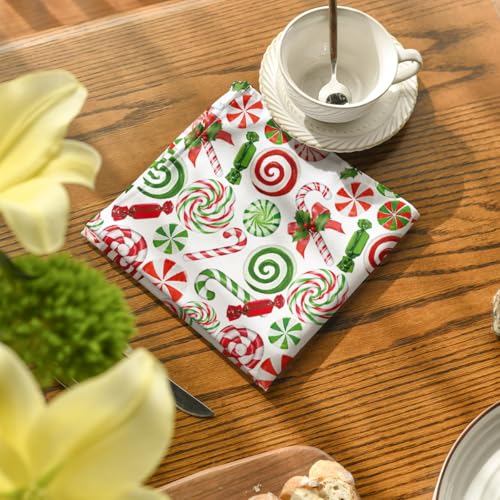 Servilletas de Tela Navideñas Horaldaily 18 x 18 Pulgadas Pack 4 miniatura 6