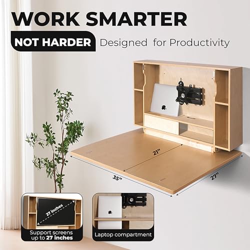 Image of ARROWSTONE Wall Mounted Desk (36-Inch)