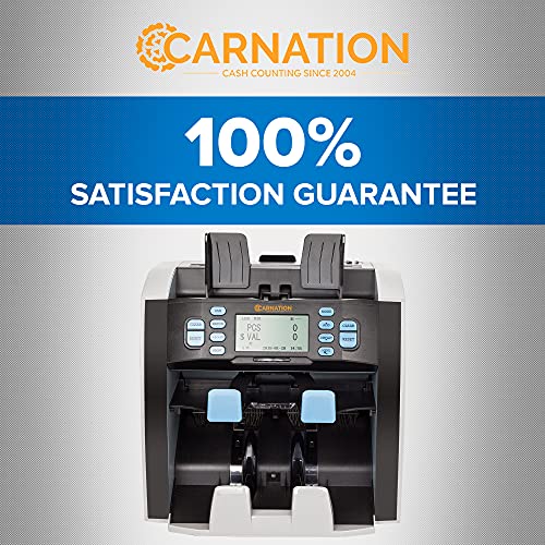 Carnation Cr1500 Mixed Denomination Mixed Value Bill Counter And Sorter With Counterfeit Detection - Sort And Scan Bills Using Mg, Ir, Mt, Uv & Cis Image Recognition - Multi-Currency Checker #TOP4