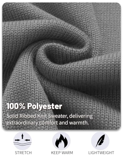 Mens Sweater Quarter Zip Sweater Casual Striped Long Sleeve Fall Winter Warm Polo Pullovers4