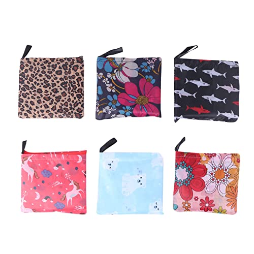 Vrttlkkfe Pacote de 6 Sacolas de Compras ReutilizáVeis Ecologicamente Corretas DobráVeis, 6 Estilos