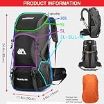 Favuit Sac à dos de randonnée, 30L Sac à dos de camping léger en plein air sport paquet de jour pour hommes femmes sac à dos touring trekking