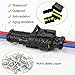 Twippo 25 Kit 2 Pin Connector Automotive Waterproof Connectors 2 Wire Connectors Electrical Connector Two Pin Connector Quick Disconnect Plug Kit 22-16 AWG