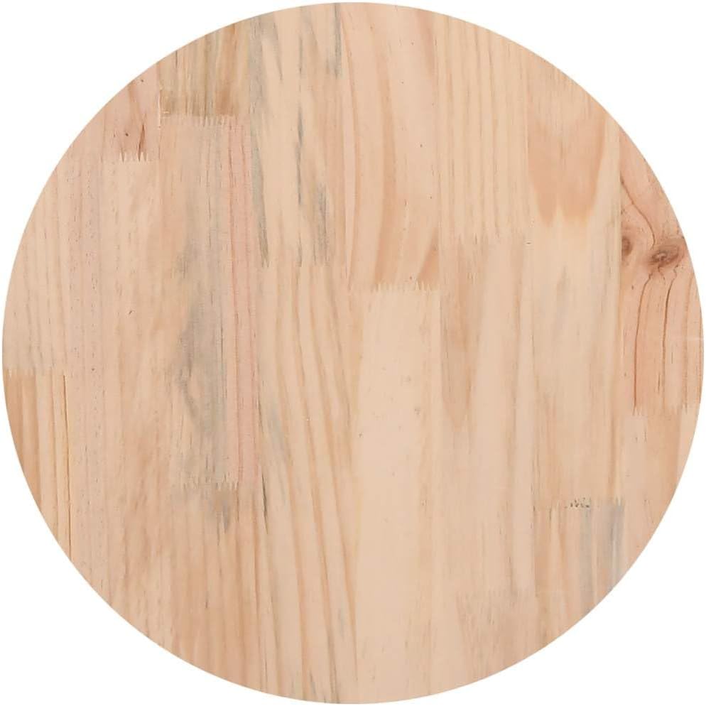 vidaXL Table Top Round Wax Brown Ø11.8x1.0 Solid Wood Pine