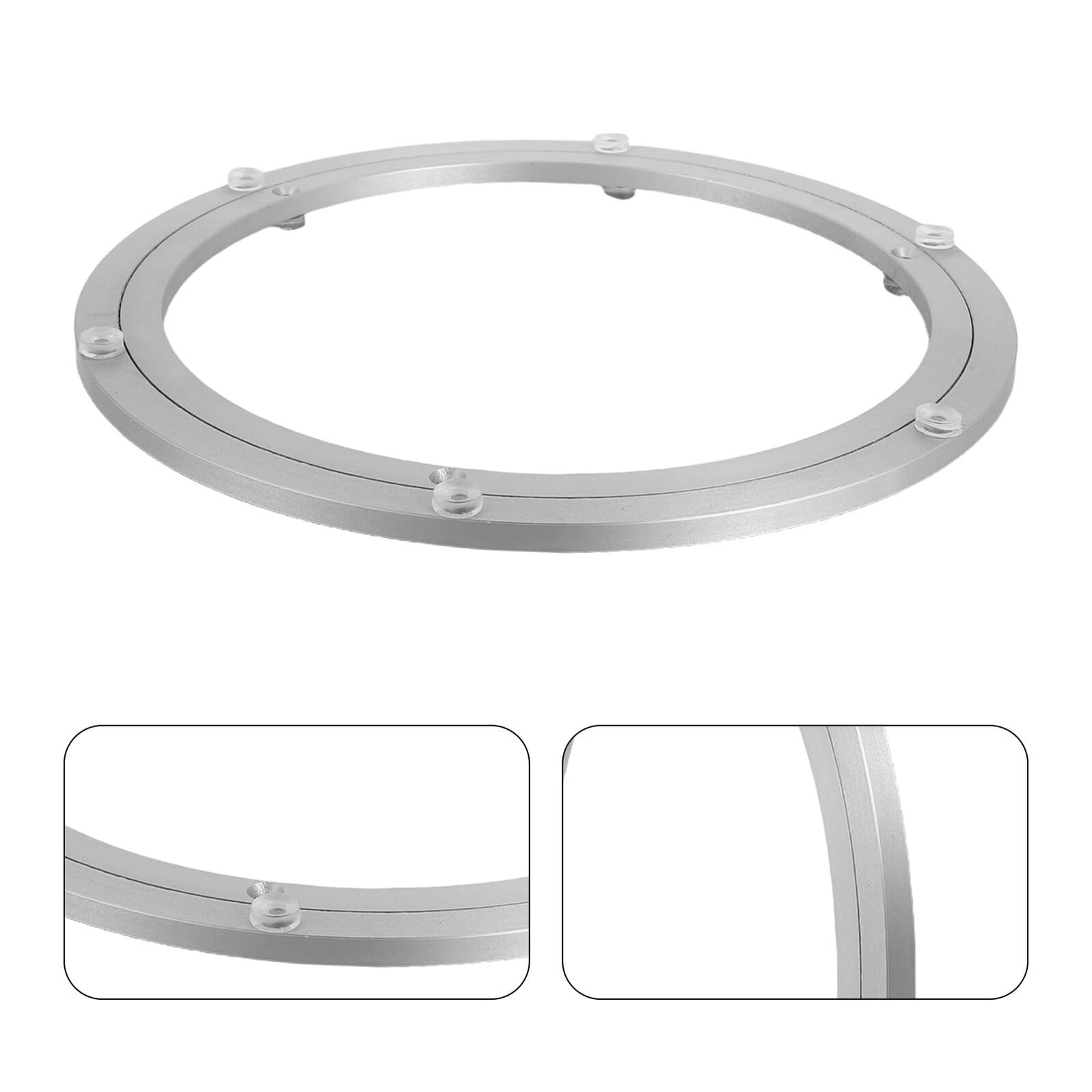 BESTYASH Plato Giratorio de Aleación de Aluminio para Mesa de Comedor 30 CM Rodamientos Industriales de Alta Resistencia Base Giratoria Silenciosa Resistente al Polvo y Aceite para Servir