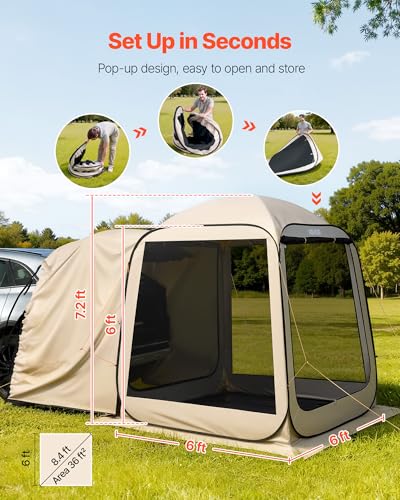 VEVOR SUV Tailgate Tent 6x6