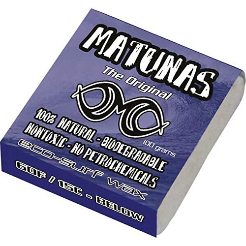 Open Road Goods Organic Surf Wax - Matunas 5 Pack, 10 Pack, 36 Pack, 72 Pack Case - Matunas Surf Wax - Base Coat - Warm - Tropical - Cool - Cold - Hawaiian Competition Formula All Natural Surf Wax