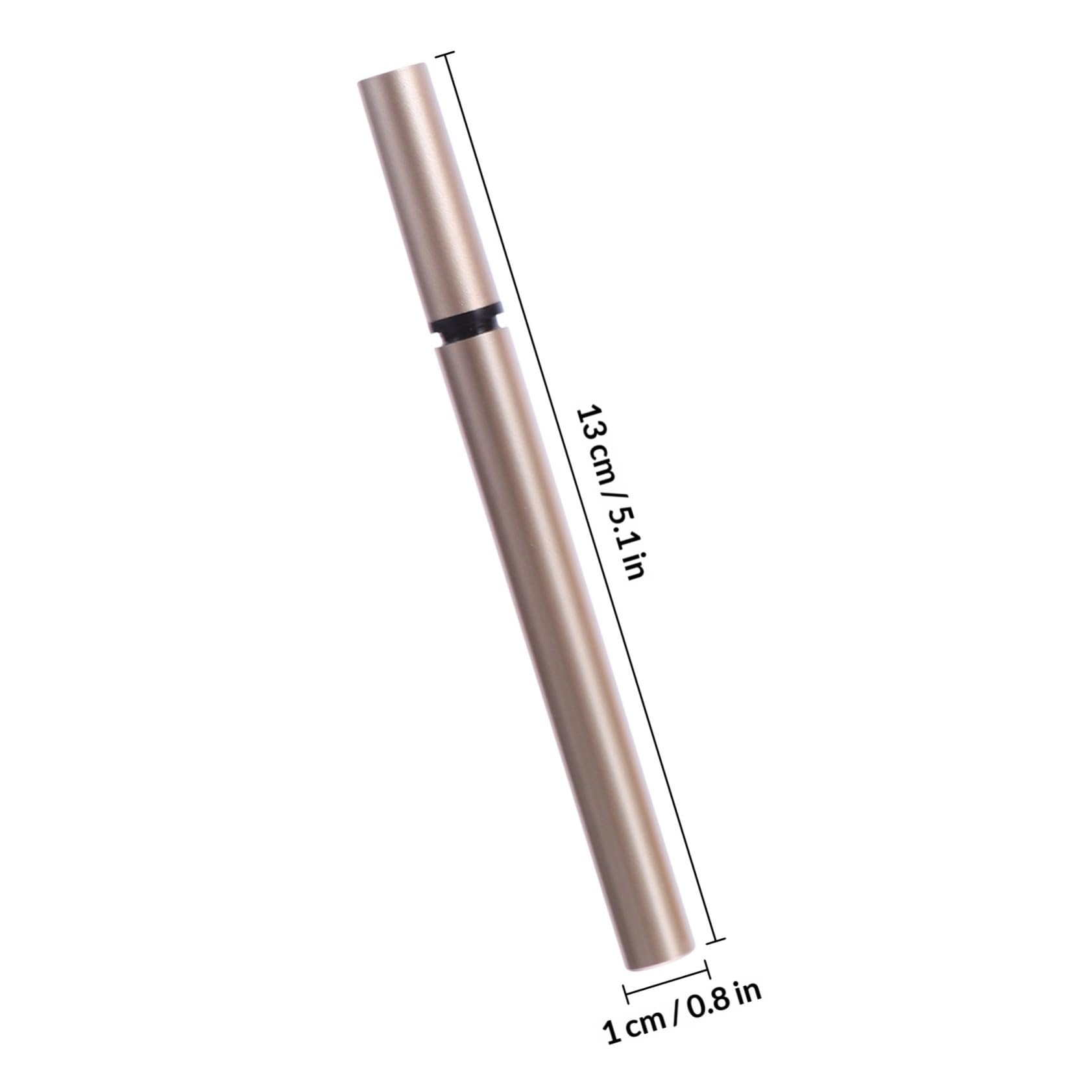 FUOYLOO 5 Stück Nachfüllbare Eyeliner Tuben 1ml Kunststoff Leer Mattierte Goldfarbene Behälter für Flüssigen Eyeliner Langanhaltend für Kosmetikgeschäfte