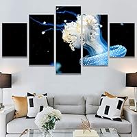 SIGNWIN 5 Panel Canvas Wall Art Light Float for Home Decorations Ready to Hang - 60
