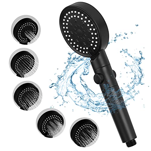 Vicloon Shower Head, Hand Held Showerhead with 5 Adjustable Spray Modes