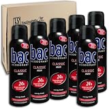TopDealMile- Vorratspack für Deodorant BAC MEN Classic Deospray 6 x 150 ml