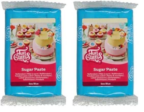 FunCakes Pasta De Azúcar Azul Marino 250 G (Paquete de 2)