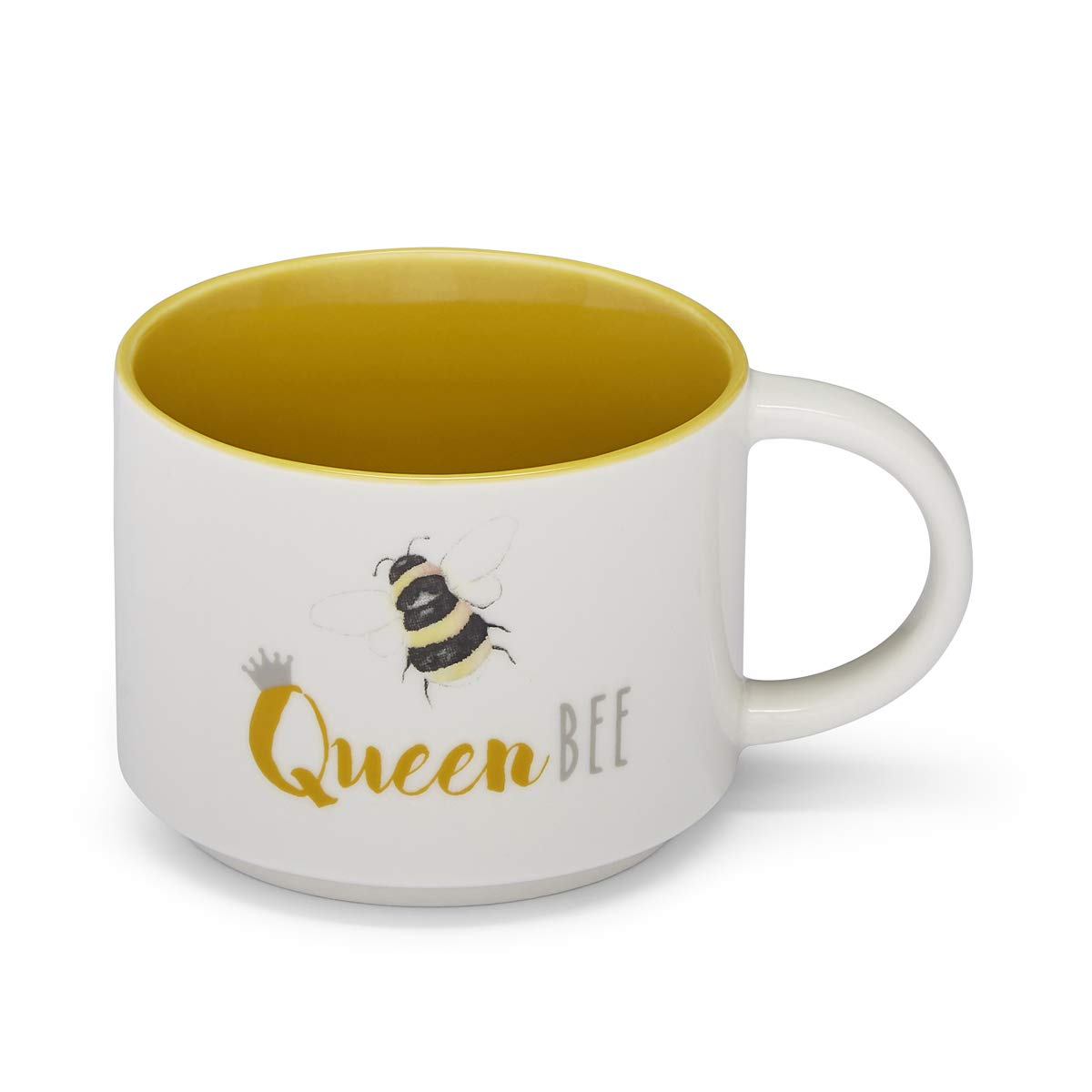 Cooksmart Queen Bee Ceramic Stacking Mug for Tea & Coffee
