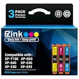 E-Z Ink Remanufactured Ink Cartridge Replacement for 410XL Ink Cartridges Combo Pack for Epson Printer Expression XP-830 XP-7100 XP-640 XP-630 XP-530 XP-635 (3 Pack, Cyan Magenta Yellow)