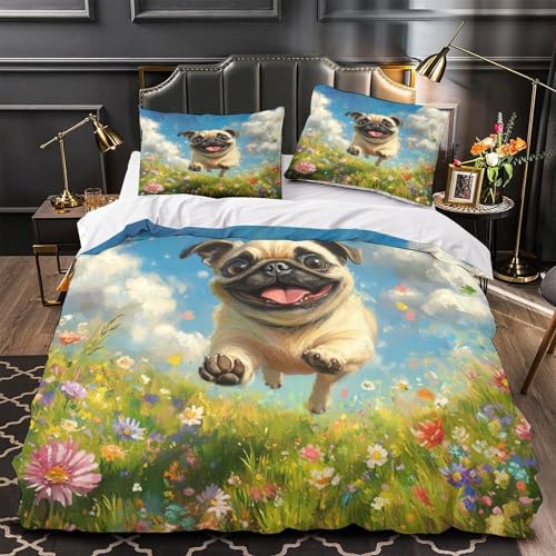 Housse de couette crâne 3D en microfibre douce avec fermeture éclair cachée pour lit double - 4