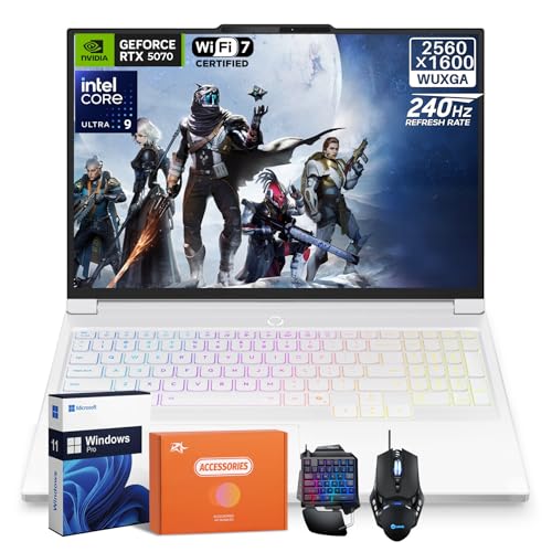 Image of Lenovo Legion 7i Gaming Laptop, NVIDIA GeForce RTX 5070, Intel Ultra 9 275HX (Max 5.4 GHz, 36M Cache), 16 inch 2.5K 240Hz Display, 64GB DDR5(5600 MHz), 1TB SSD, Wi-Fi 7, BT 5.4, Win 11 Pro, Accessories