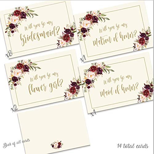 Floral Wedding Party Proposal Notes (Ivory) #TOP5