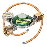 ✅ Mit Sicherheitsventil = Schlauchbruchsicherung, mit Manometer zum Aufdecken von Lecks in der Schlauchleitung, mit integriertem Füllstandsindikator für Gasflaschen