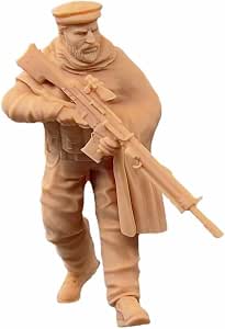 ZEDACAKAI 1/24 Scale Unpainted Miniature Figure - "The Man With The Gun" Model Kit, Needs Painting