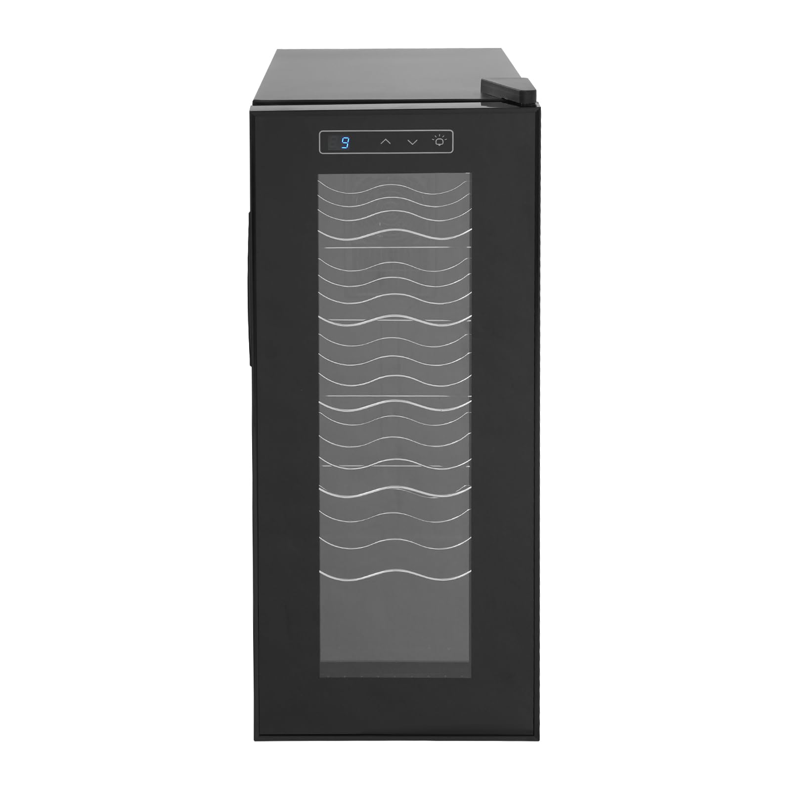 Nevera para vino (12 botellas, con indicador LED, 33 L, para vino tinto, champán, brandy, 5-18 °C)