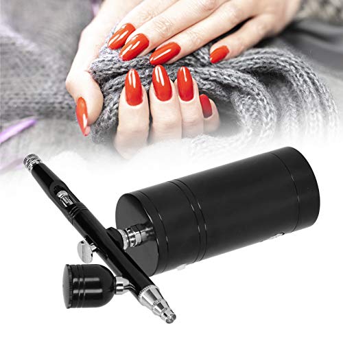 FTVOGUE Kit Aerografo Pneumatico Pistola a Spruzzo per Vernice a Singola Azione Set Spruzzatore Wireless Portatile per Decorazioni per Torte Trucco Artistico