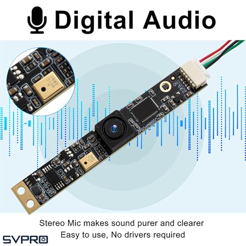 Module caméra USB 8 MP SVPRO avec micro intégré pour PC Windows et Mac OS - 4