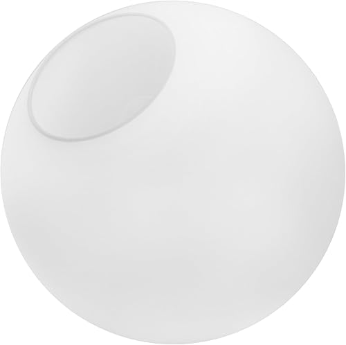 Koko&Yukina Globos de vidrio esmerilado de 8 pulgadas para accesorios de luz, globos de luz para accesorios de luz, pantallas de vidrio blanco leche