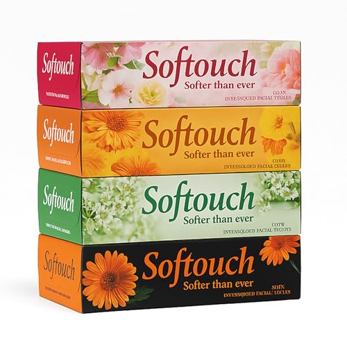 Softouch 2 Ply Facial Tissue Box | Car Tissue - Pack of 8 (100 Pulls Per Box) - Image 6 thumbnail