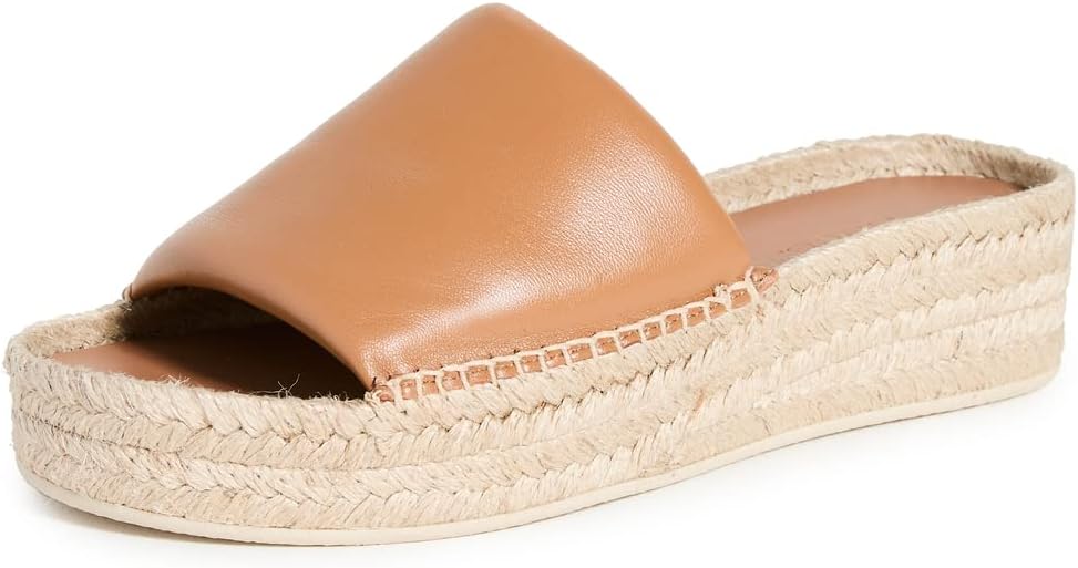 Amazon.com: Vince Women's Jesse Espadrille Platform Sandals Slide,  Champagne Metallic Leather, 5 : Clothing, Shoes u0026 Jewelry