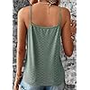 Sexy-Lace-Tank-Tops-for-Women-Summer-Lace-Splicing-Spaghetti-Strap-Shirt-Hollow-Out-Crochet-Sleeveless-CamisoleSamllGreen Sexy Lace Tank Tops for Women Summer Lace Splicing Spaghetti Strap Shirt Hollow Out Crochet Sleeveless Camisole(Samll,Green)