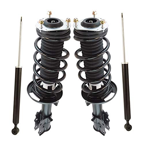 Image of TRQ Front and Rear Complete Strut Assembly & Shock Absorber Kit Complete Strut & Coil Spring Assembly Compatible with 2014-2019 Ford Fiesta