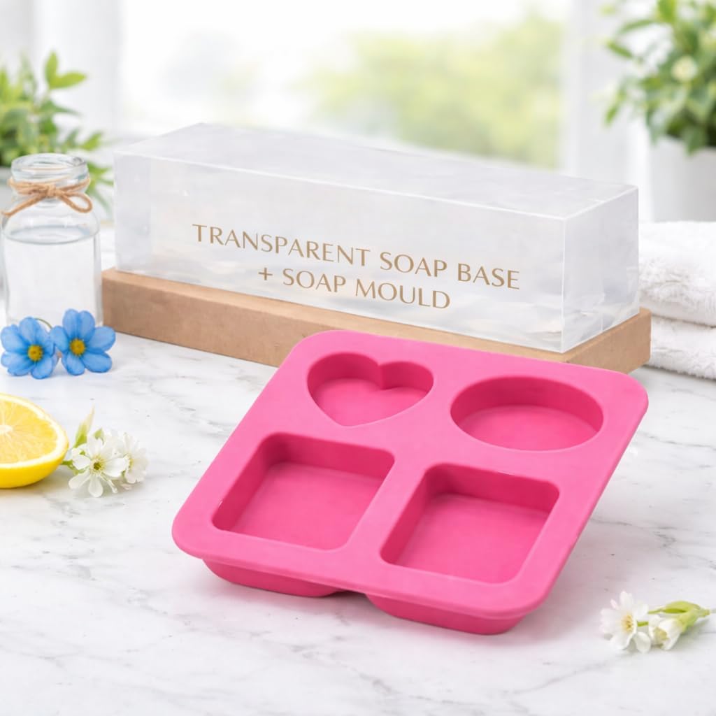 MIHAI Clean Blend Glycerin Soap Base 500 gm with Soap Mould for Smooth Soap Finish soap Base with Mould-image-11