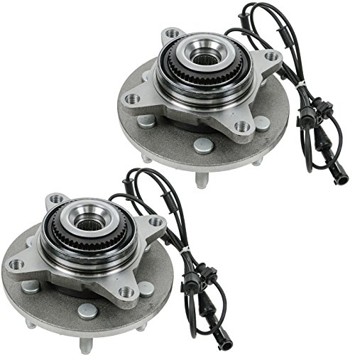 Image of TRQ 2 Piece Front Wheel Bearing & Hub Assembly Set 4WD Compatible with 2000-2006 Ford Expedition Lincoln Navigator