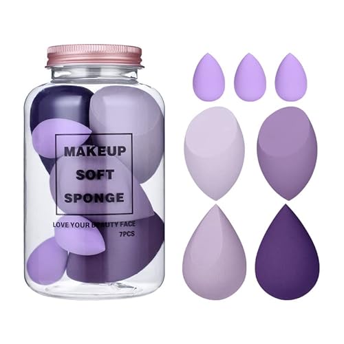 Generic メイク スポンジ パフ 海流瓶美容卵 7個 乾湿兼用 水しずく型 斜めカット 3D ミニファンデーションスポンジセット 洗える 再利用可能 軽量 持ち運び便利 おしゃれ 人気 多機能 プロ 初心者 携帯用 旅行用 出張用 プレゼント ギフト