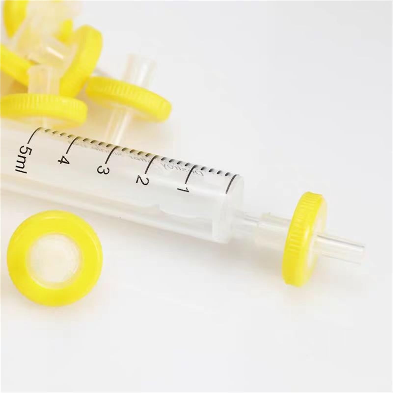100 Stück/Lot Lab 33 mm Einweg-Köderschlingenfilter MCE/Nylon/PES/PVDF Spritzenfilter 0,22/0,45um Millipore Membran (33 mm 0,22 um PVDF)