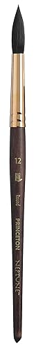 Princeton Artist Brush Neptune, Brushes for Watercolor Series 4750, Round Synthetic Squirrel, Size 12