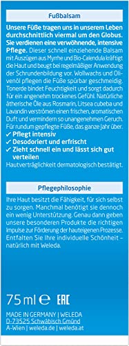 WELEDA Bio Fußbalsam, Naturkosmetik Fußpflege zur Vorbeugung und Behandlung von Hornhaut, Fußcreme und Schrundensalbe zur Pflege beanspruchter und trockener Füße (1 x 75 ml) – Bild 4