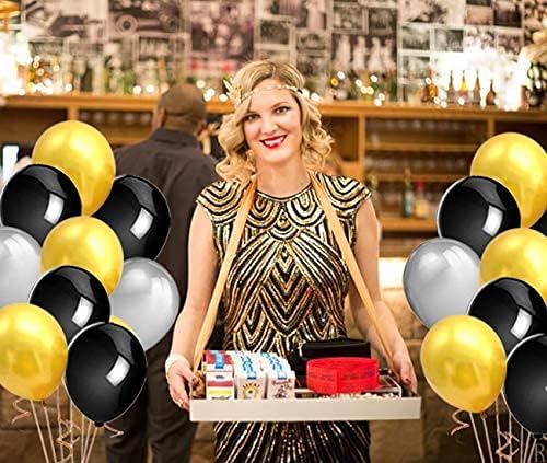 Roaring 20s Party Decorations Kit - Great Gatsby Party Supplies Balloons for Roaring 20s Flapper Party Birthday Bachelorette Anniversaries