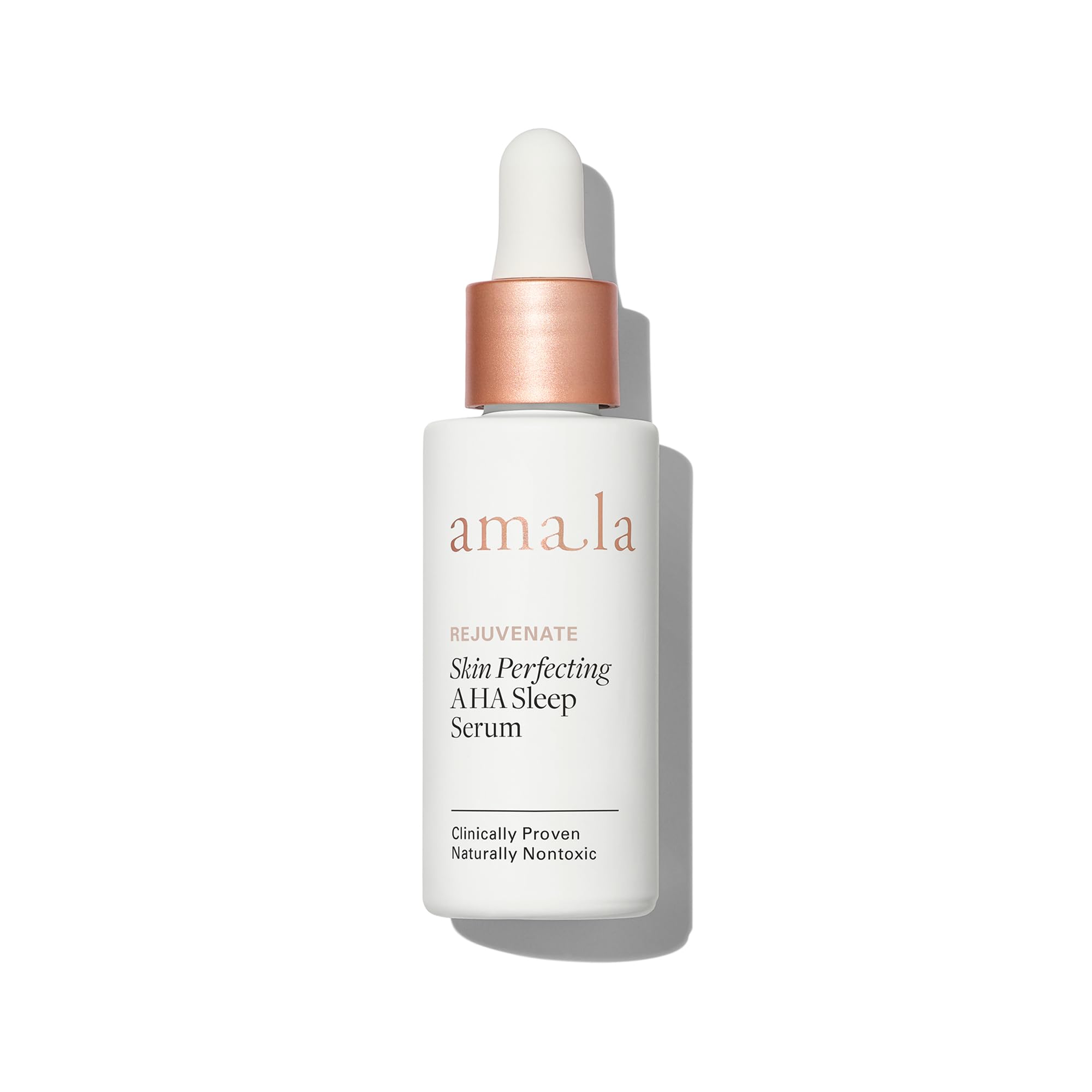 Amala Skin Perfecting AHA Sleep Serum. Resurface Texture & Visibly Smooth Fine Lines with 5% AHA Fruit Complex, Gaba Amino Acids, Licorice Root Extract for Overnight Skin Restoration (30 ml)