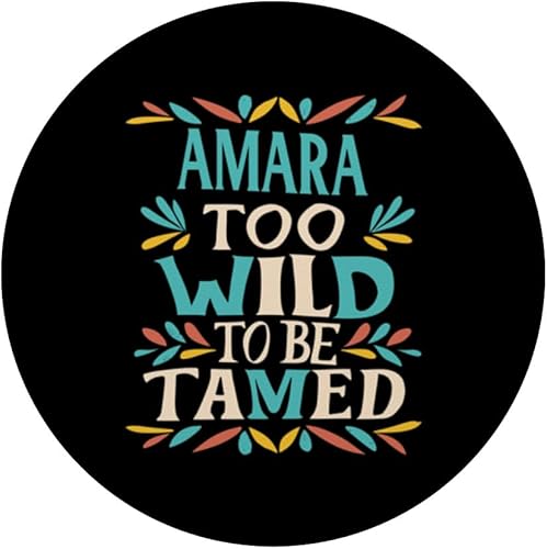 Miniatura 3 de AMARA Name Cute Retro Girls Wildflower AMARA Name PopSockets Standard PopGrip