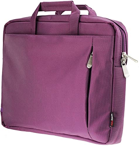 Bolsa de viaje resistente al agua Navitech morada compatible con Lexibook DVDP6DES 7" 2