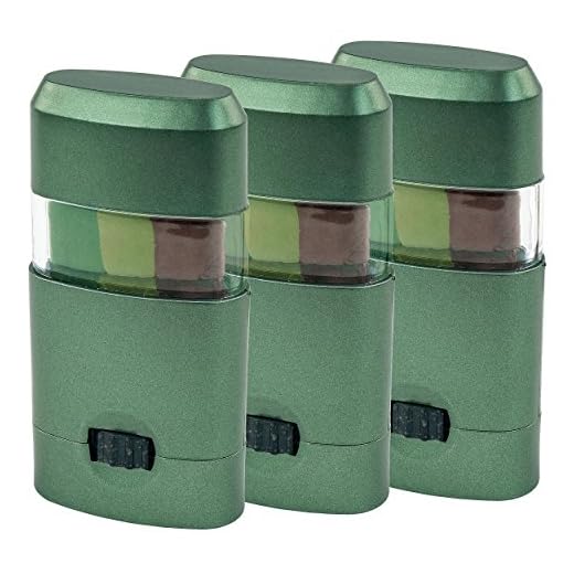 Camo-Up Face Paint, Dark Green/Light Green/Brown, 3 Pack