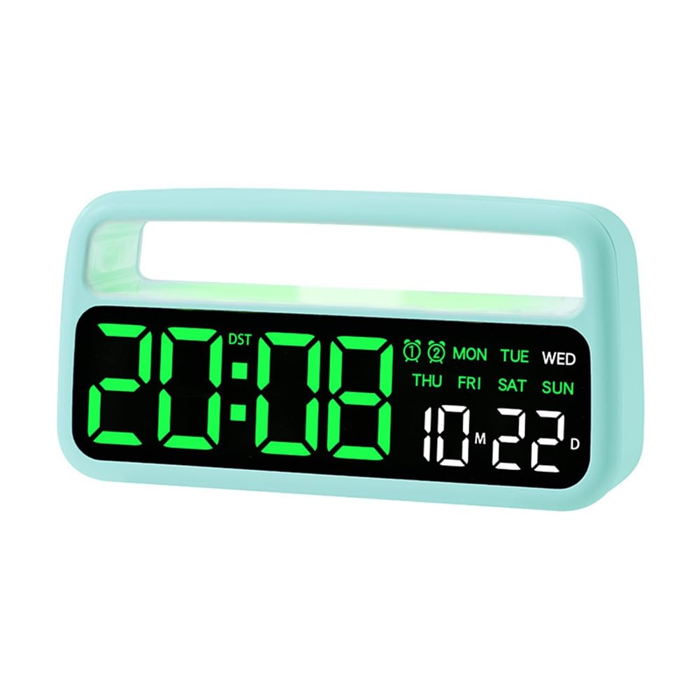 Vjsujehgy Digital Alarm Clock for Heavy Sleepers Adults Digital Clock with Night Light,Large Display, Dual Alarm, Snooze