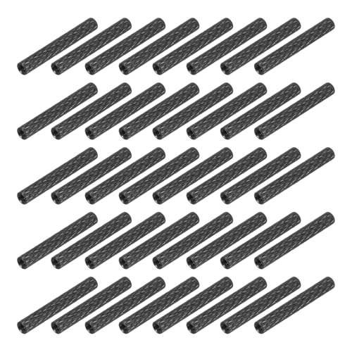 MECCANIXITY 50Pcs M2 x 25mm Aluminum Knurled Spacer Standoff, Round