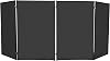 4-Panel DJ Foldable Cover Screen, DJ Detachable Cover Screens, Facade Front Board Video Light Projector Display Scrim Panel, Portable Facade Event Booth Panels with Carrying Bag