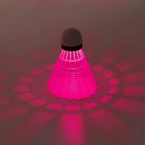 Miniatura 4 de tegongse 4pcs LED bádminton luminoso, noche oscura coloreó espuma de plástico resplandor en los volantes oscuros